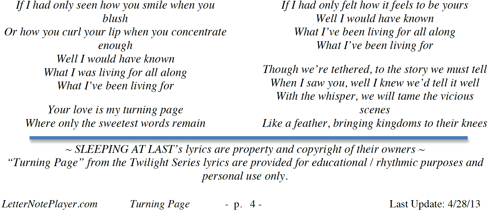 Letter Note Player